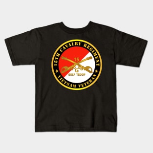 G Troop, 15th Cavalry Regiment -  Vietnam Veteran w Cav Branch Kids T-Shirt